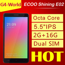 100% Original ECOO Shining E02 Pro  5.5″ IPS MTK6592 Octa Core 13MP 2GB RAM 16GB ROM Multi-Language Dual SIM OTG Smart phone