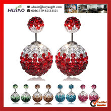 9colors in stock fast deliver Beautiful Design Small and Big Colorful  Crystal Ball Earrings