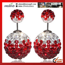9colors in stock fast deliver Beautiful Design Small and Big Colorful Crystal Ball Earrings