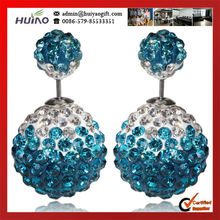 9colors in stock fast deliver Beautiful Design Small and Big Colorful Crystal Ball Earrings