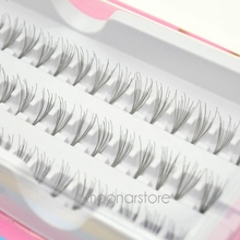 60pcs set Free shipping Individual false eyelash 8 10 12mm planting eye lashes extension beauty makeup