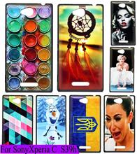 Free Shipping Hot Colorful Paintbox Beauty Painting Skin Protective Mobile Phone Cover For Sony For Xperia C CN3 S39h C2305 Case