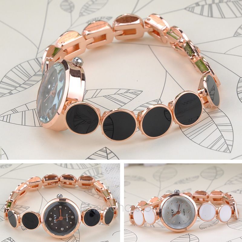 dot connection Imitation alloy band Rhinestone delicate dial Steel acrylic band watch women dress watch zx