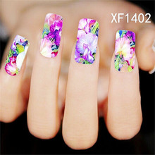 1 sheet 3D design French style flower water transfer nail art stickers Female beauty manicure decal