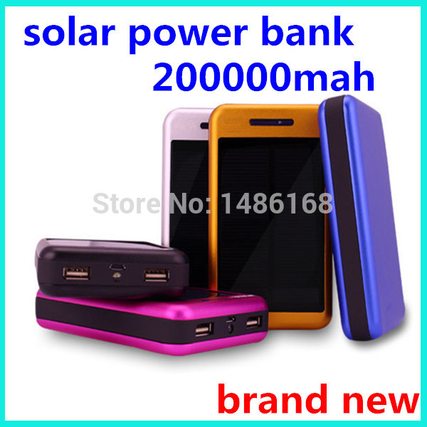 Hot sale New power200000mAh Solar Power Bank Backup Battery Solar Charger 200000mAh for GPS MP3 PDA