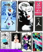 For Sony for xperia SP M35h Case Beauty Cute Cartoon Snowman White Sides Custom Painted Cover Plastic For M35h C5302 C5303 C5306