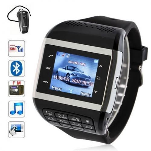 Unlock smart watch mobile phone GSM 512MB 1 4 Touch screen with keyboard smart watch FM