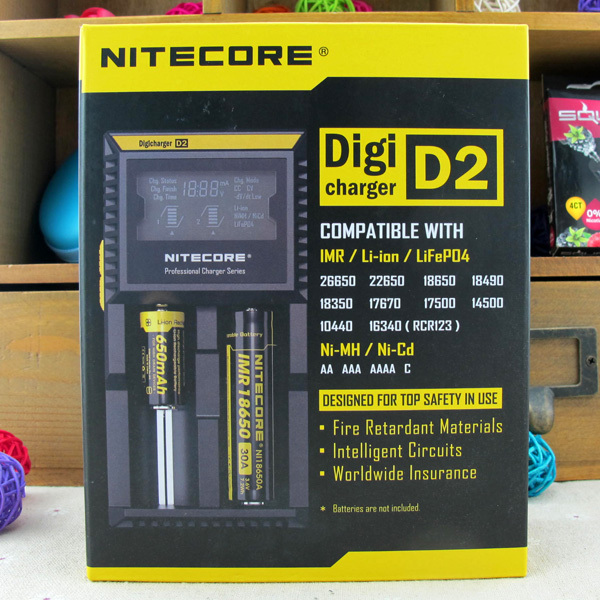 New Arrivals Nitecore D2 Digicharger LCD Display Battery Charger Original Nitecore Charger EU US UK Plug