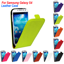 Top Quality Leather Wallet Flip Phone Case Covers For Samsung Galaxy S4 i9500 Cover phone bags cases 10 Colors