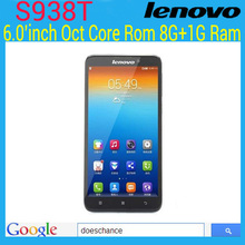 Original lenovo S938T 6.0″IPS Android 4.2 MTK6592 1280×720 Octa core RAM 1GB ROM 8GB WIFI GPS Dual sim card 8.0MP Big size phone