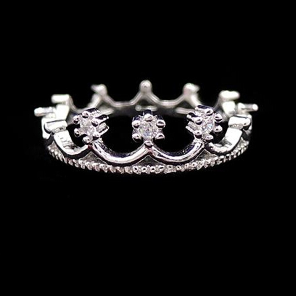 nz290 Free Shipping New Fashion Flash Drill Crown Ring Jewelry Shiny Elegant Beauty
