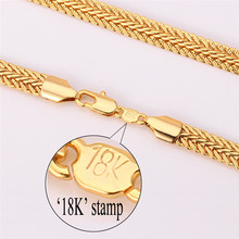 Gold Necklace With 18K Stamp Free Shipping New Trendy 18K Real Gold Plated 0 6 cm