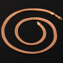 Gold Necklace With 18K Stamp Free Shipping New Trendy 18K Real Gold Plated 0 6 cm