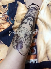 1pc lot AX27 Armband Temporary Tattoo Mysterious Women Buddha waterproof Big size fake tatoo sticker art