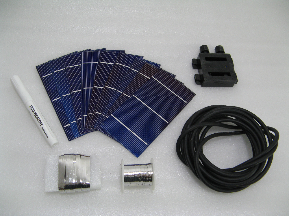  solar cell ,solar cell kit, DIY solar panel for 12v battery ,free