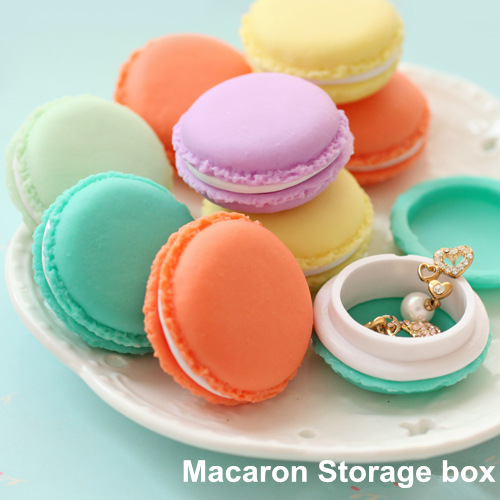 6 pcs Lot Mini teddy Macaron storage box Candy organizer for jewelry caixa organizadora zakka Gift