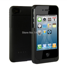 1900 mAh Portable Black Ultra Slim External Backup Charger Battery Protective Case For Apple iPhone 4 4G & 4S