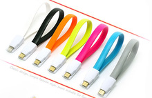 1pcs 22cm Colordul USB Charger Data transfer flat cable Magnetic short fast charging Lightning cable Fit for Samsung Nokia HTC
