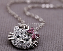 Cute Hello Kitty Pendant Necklace Fashion Jewelry wwn0096