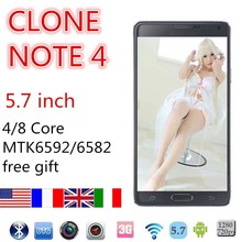 Clone copy 5.7” Note4 DHL free shipping Note IV SM N910F MTK6592 Octa Core MTK6582 Quad Core Android   2GB Ram cell phones