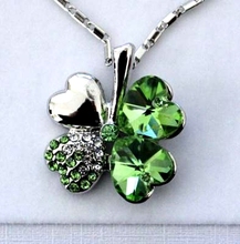 Necklace Pendant Necklaces High Quality Crystal Clovers Vintage Long Fashion Necklace For Women 2014 Jewelry Accessories