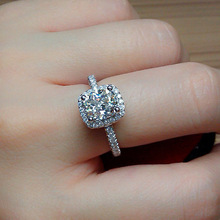 Big Promotion 100 925 Sterling Silver Princess Luxury 2 5ct CZ Diamond Engagement Ring For lover