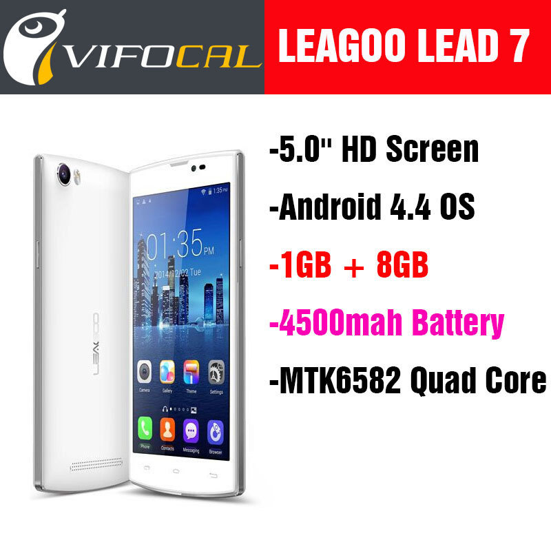 New Original Leagoo Lead 7 Mobile Phone MTK6582 Quad Core 5 0 HD Screen Android 4