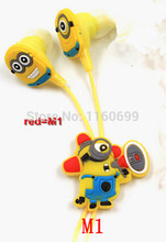 NEW cartoon in ear wired 3 5mm earphone headphone Despicable Me Minions model headset for MP3