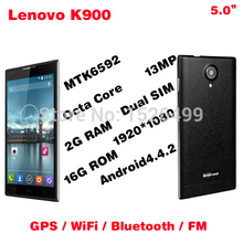 Lenovo k900 T Mobile Phone 5″ IPS 1920x1080px 13MP Android 4.4 MTK6592 Octa Core 3G RAM 16G ROM Dual SIM 3G Phone