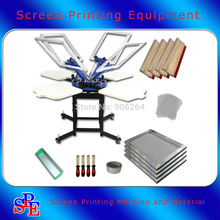 4-4 Color Screen Printing Press Tensioned Sceen Plate Squeegee Scoop Coater Kit
