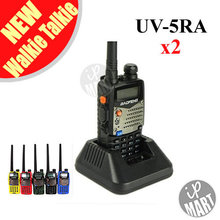 BaoFeng UV-5RA Dual Band Transceiver 136-174Mhz/400-520Mhz Two Way Radio Walkie Talkie Interphone with 1800mAH Battery 2PCS/LOT