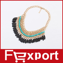 Bohemian Tassels Drop Vintage Gold Choker Chain Necklaces & Pendants Fashion Jewelry For Woman, 477