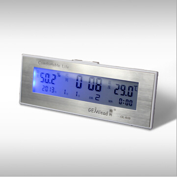 High End Wide Digital LCD Indoor Smart Thermometer Hygrometer Clock Calendar Humidity Meter Thermometer Dropshipping