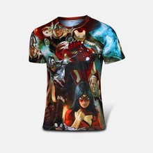 New 2015 Batman Spiderman Ironman Superman Captain America Winter soldier Marvel T shirt Avengers Costume Comics