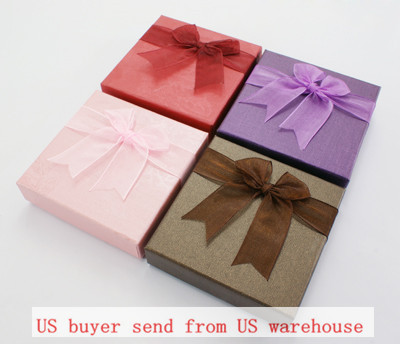 9X9X2 7mm Wholssales 72pcs US Free shipping Mixed color Paper Packaging Cardboard Bracelet Boxes New Year