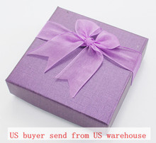 9X9X2 7mm Wholssales 72pcs US Free shipping Mixed color Paper Packaging Cardboard Bracelet Boxes New Year