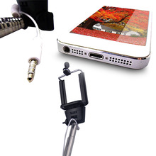 Wired Selfie Stick Handheld Monopod Built in Shutter Extendable Mount Holder For iPhone Samsung Smartphone Any