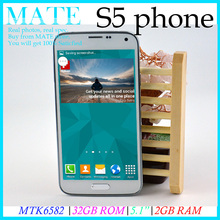 HDC I9600 S5 phone MTK6582 Quad core MTK6592 Octa core 13MP Camera  G900F Smart Mobile phone 1280*720 IPS 5.1″screen GPS