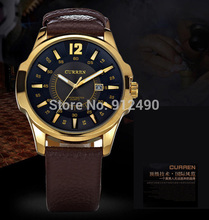 2015 Fashion Casual Men CURREN Brand Wristwatches Japan Movement Quartz Watches Gentleman Big Dail With Calendar relogio