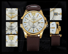 2015 Fashion Casual Men CURREN Brand Wristwatches Japan Movement Quartz Watches Gentleman Big Dail With Calendar