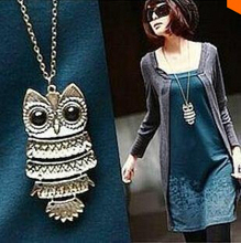 2015 Fine Jewelry Vintage Necklaces Fashion Charms Antique Owl Pendants Necklaces For Women Smart Girls Wholesales