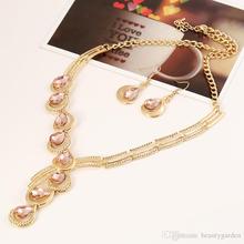 18pcs lot Ladies Water Drop Necklace Alloy Necklet Sweater Chain Jewlery Stage Party Banquet Neck Chain