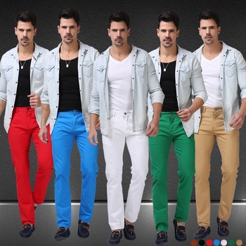 Джинсы для мужчин сплошной конфеты цвет 2015 новая коллекция весна лето осень мода свободного покроя бренд калько джинсы F0640
