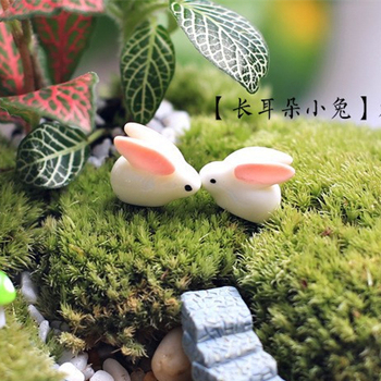 Продажа 2 конструкции милые животные мини кролик 1.5 см волшебный сад миниатюры гном мосс террариум домашнего декора ремесла бонсай домашнего декора для DIY