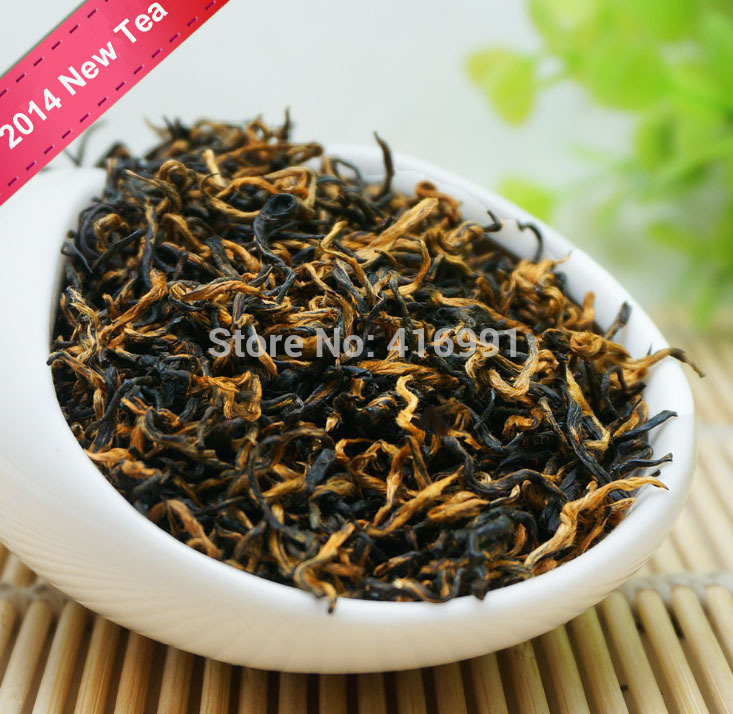 Superfine 2014 Organic Wuyi Cliff Black Tea Jin Jun Mei Golden Eyebrow JinJunMei Best Tea for