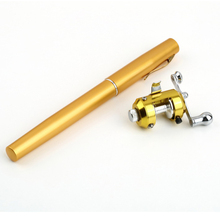 Guaranteed 100 Mini Pocket Portable Fishing Rod Pen Set Reel Wheel Fish Kits With Line Aluminum