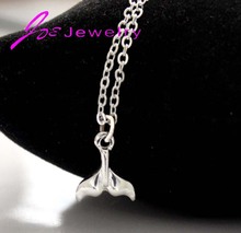 2015 new style with silver shark’s tail women gift chain necklace pendant necklace jewelry wholesale