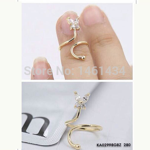 Fashion Nail Ring 2015 New Women toe ring Platinum Plated Rose Gold 925 Silver Three Color