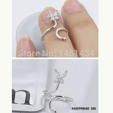 Fashion Nail Ring 2015 New Women toe ring Platinum Plated Rose Gold 925 Silver Three Color