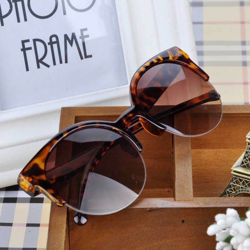 2015 Men Women Retro Cat Eye Semi Rim Round Sunglasses Stylish Eyewear Eyeglasses FMPJ093 M1